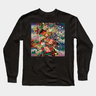 Japanese Floral Pattern Ikebana Long Sleeve T-Shirt